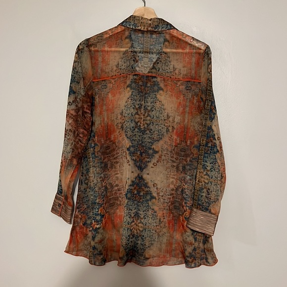 Soft Surroundings Golden Tapestry Safra Shirt - Picture 7 of 7